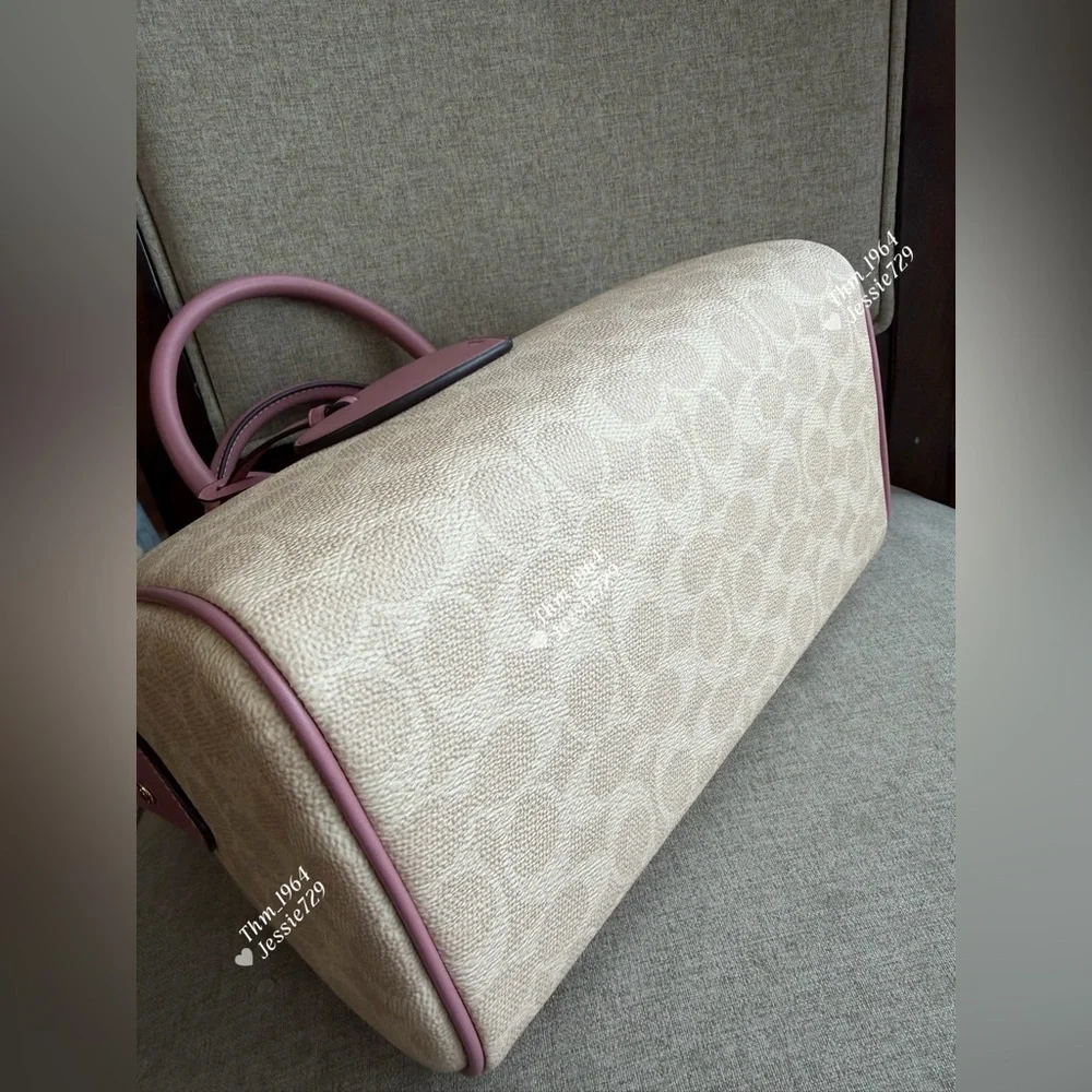 NWT！COACH Rowan Satchel Bag In Signature With Heart Charm（CDB21）fast shipping - Picture 5 of 14